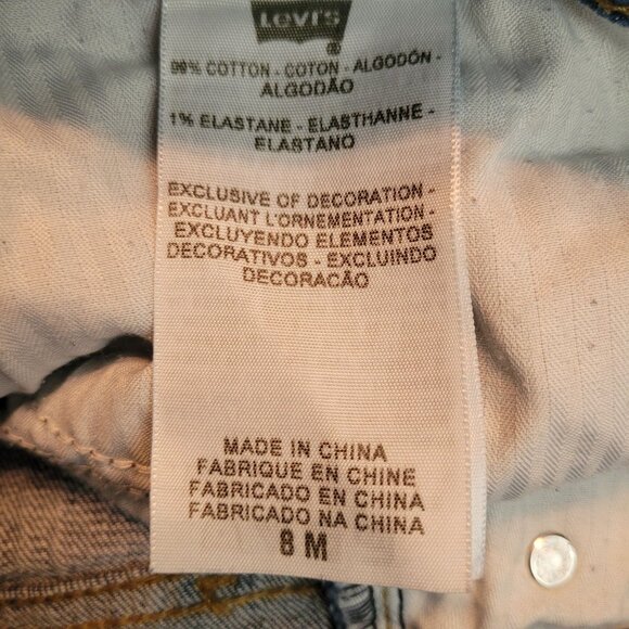 Levi's Jeans Size 8 Bold Curve Classic Straight Mid Rise Medium Light Wash - Picture 5 of 11